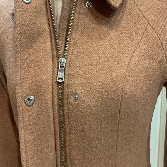 Anthropologie Avec Les Filles Lined Wool Blend Coat Toffee Size XS With pockets - Picture 5 of 12